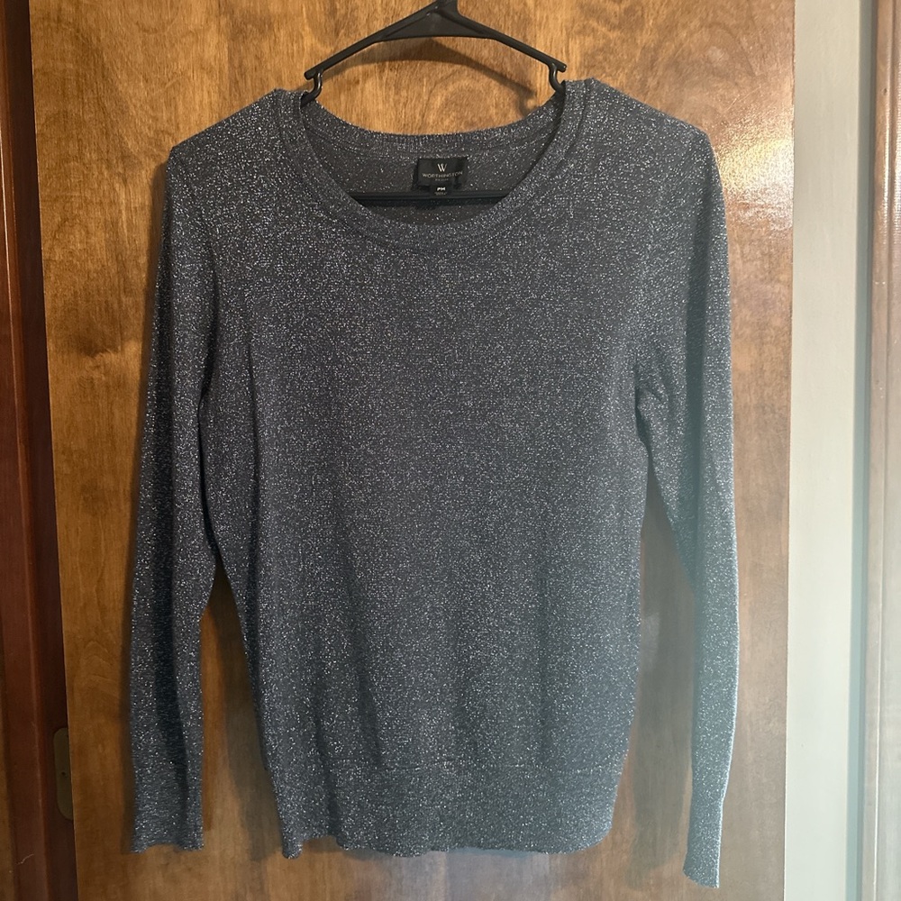 Women’s Glittery Long Long Sleeves Top Blouse